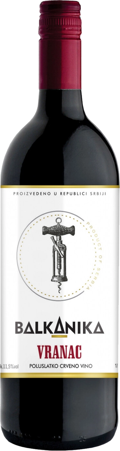 Вино Balkanika Vranac Poluslatko Vino Kalem Балканика Вранац Полусладкое Вино Калем 1 л