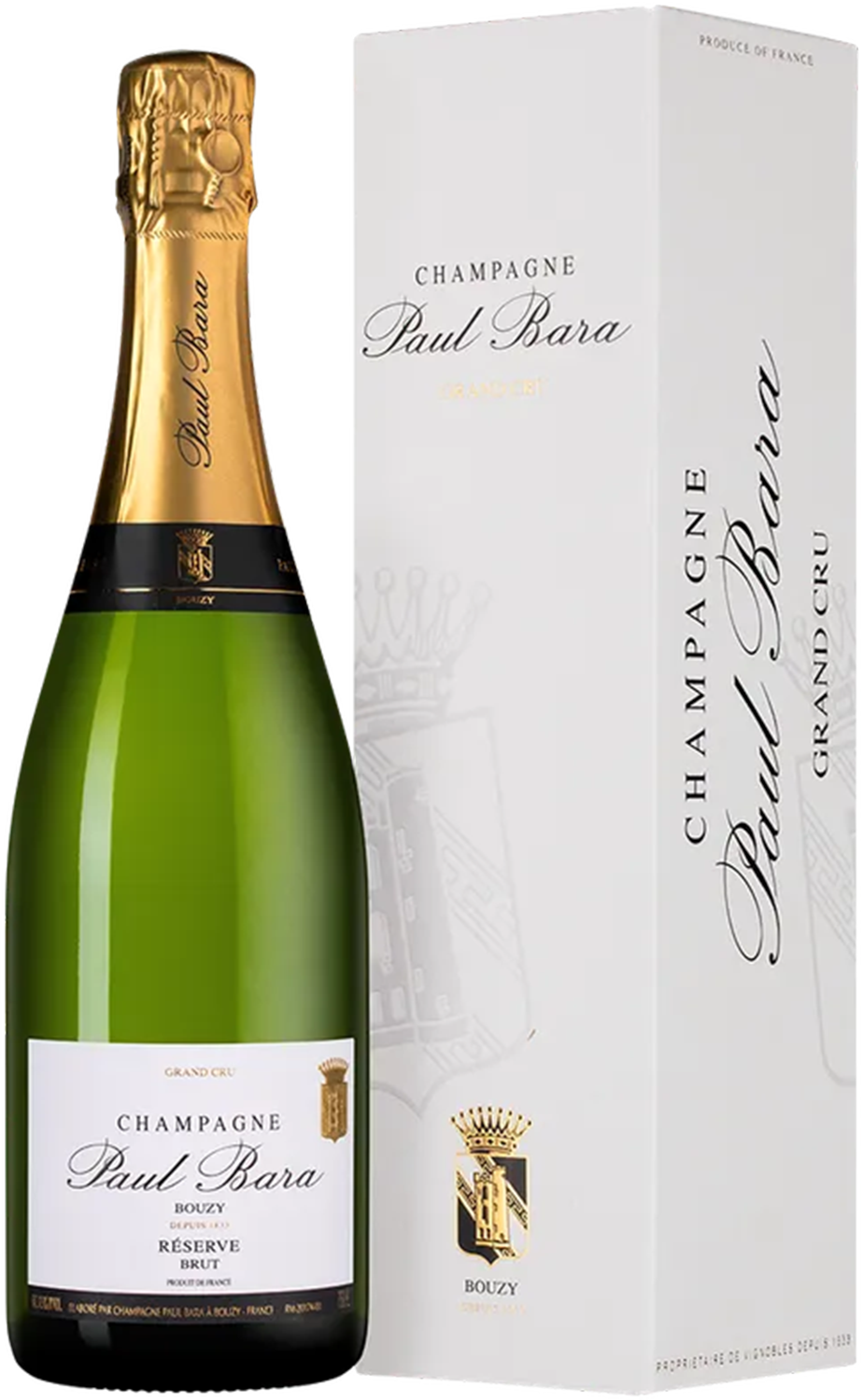 Поль Бара Бузи Резерв Брют Гран Крю Шампань AOC в подарочной упаковке 2017 0.75 л
