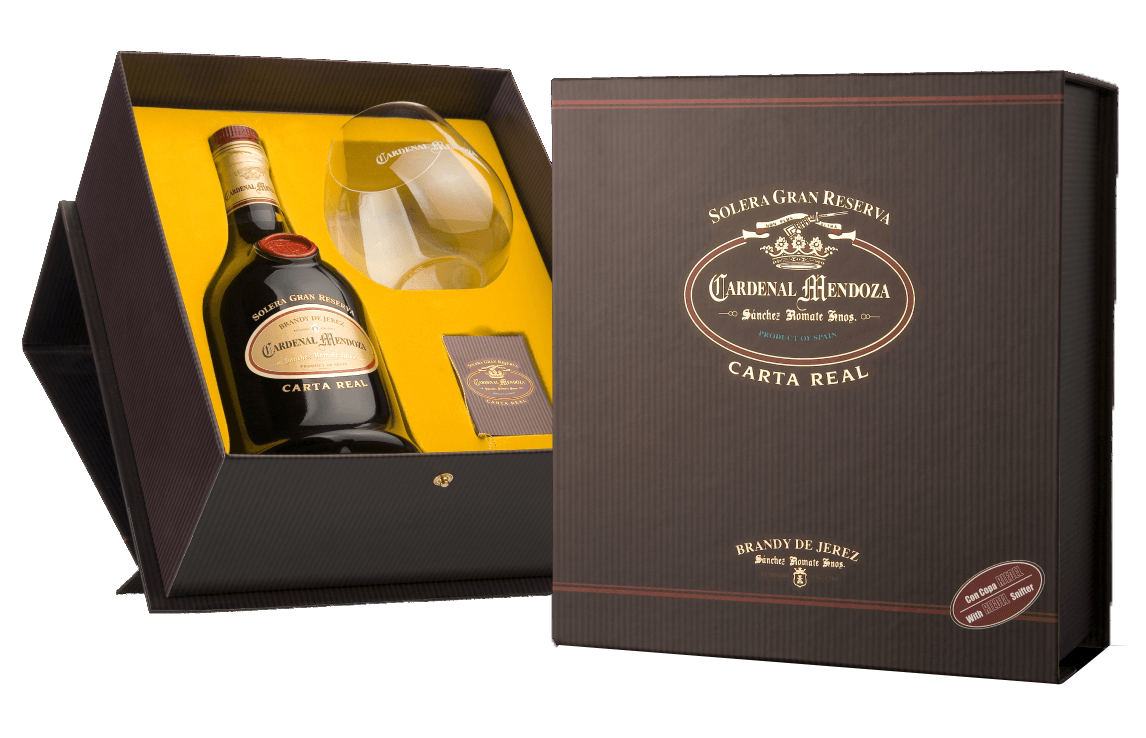 Бренди Cardenal Mendoza Carta Real Solera Gran Reserva (gift box with glass) Cardenal Mendoza Carta Real Solera Gran Reserva (gift box with glass)