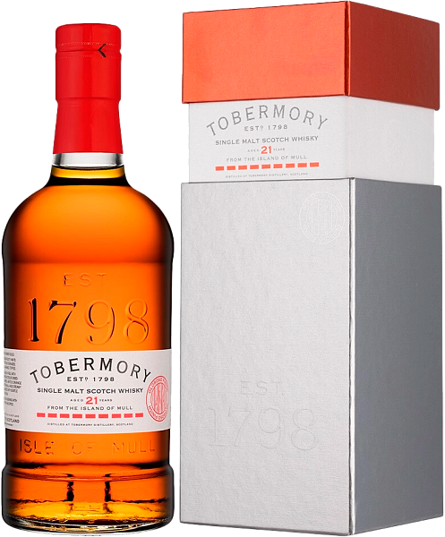 Tobermory Aged 21 Years Old Single Malt Scotch Whisky (gift box), 0.7 л в Новосибирске