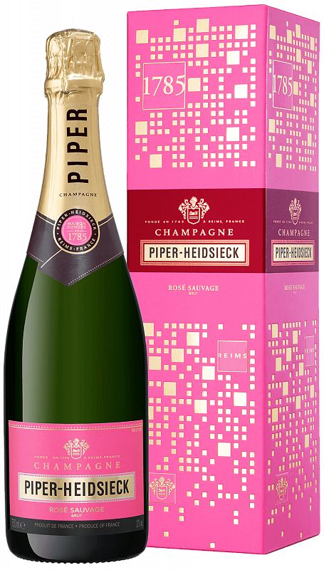 Пайпер-Хайдсик Соваж Розе Брют Шампань АОС в подарочной упаковке 0.75 л