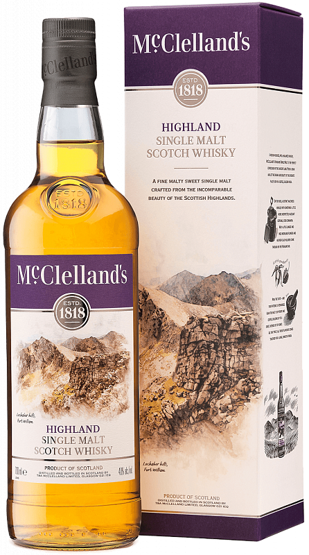 МакКлелландс Хайлэнд односолодовый шотландский виски в подарочной упаковке 0.7 л