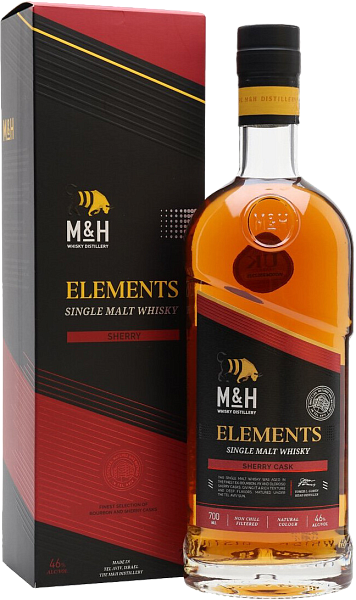 M&H Elements Sherry Single Malt Whiskey (gift box), 0.7 л в Новосибирске