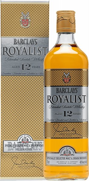 Barclays Royalist 12 y.o. Blended Scotch Whisky (gift box), 0.7л