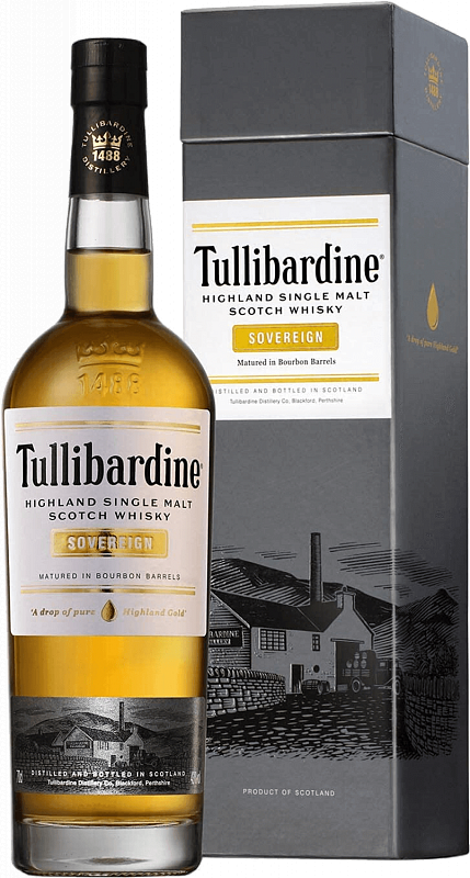 Туллибардин Соверин Хайлэнд солодовый виски в подарочной упаковке 0.7 л