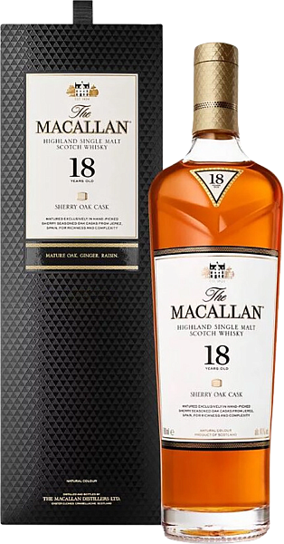 Macallan Sherry Oak Cask 18 y.o. Highland single malt scotch whisky (gift box), 0.7 л в Новосибирске