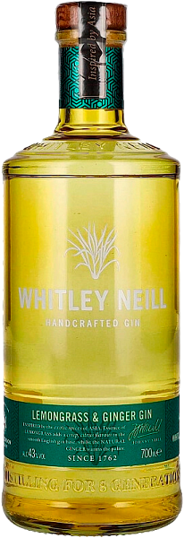 Whitley Neill Lemongrass & Ginger Handcrafted Dry Gin, 0.7 л в Новосибирске
