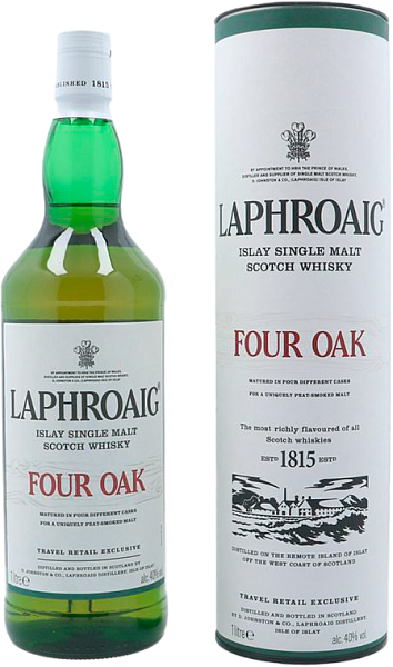 Laphroaig Four Oak Islay Single Malt Scotch Whisky (gift box), 1 л в Новосибирске