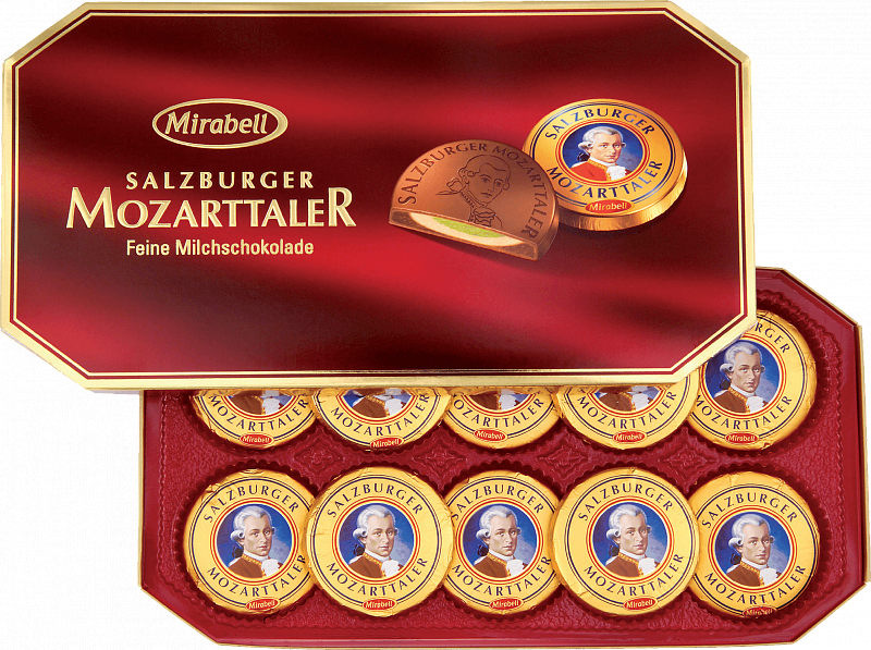 Моцарт конфеты из молочного шоколада Mirabell 200г