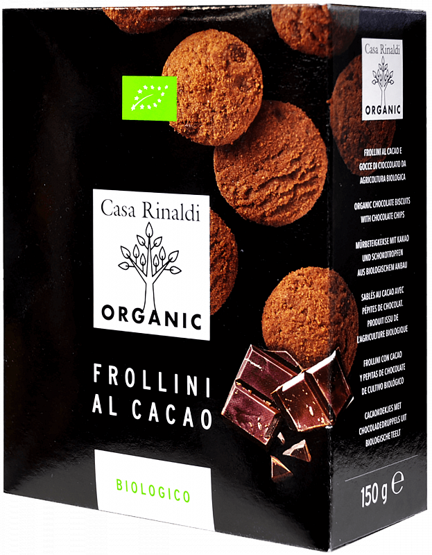 Фролини печенье с какао и кусочками шоколада Органик Каза Ринальди 150г