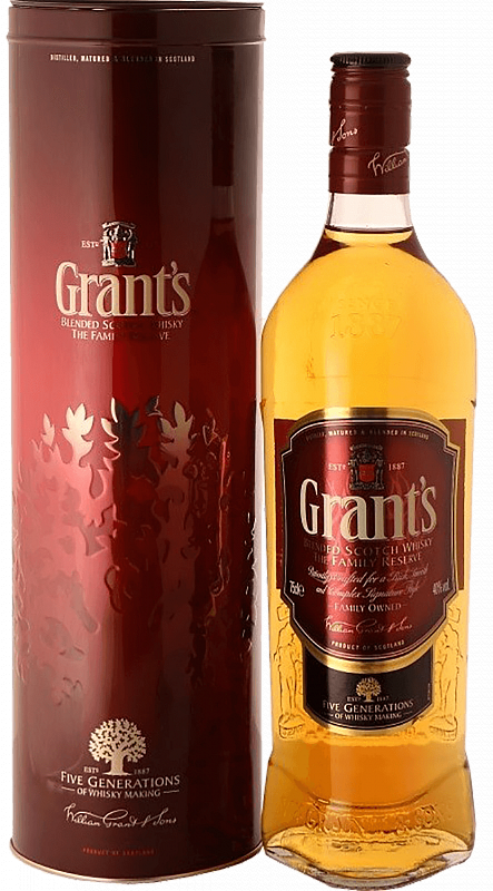 Грантс Фэмили Резерв купажированный шотландский виски в подарочной упаковке 0.75 л