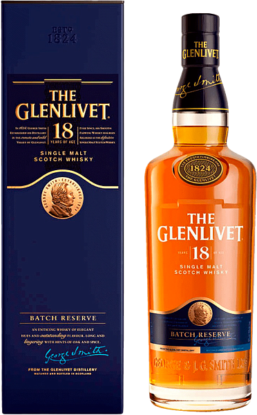The Glenlivet Single Malt Scotch Whisky 18 y.o. (gift box), 0.7 л в Новосибирске