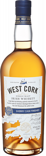 West Cork Small Batch Sherry Cask Finished Single Malt Irish Whiskey, 0.7л