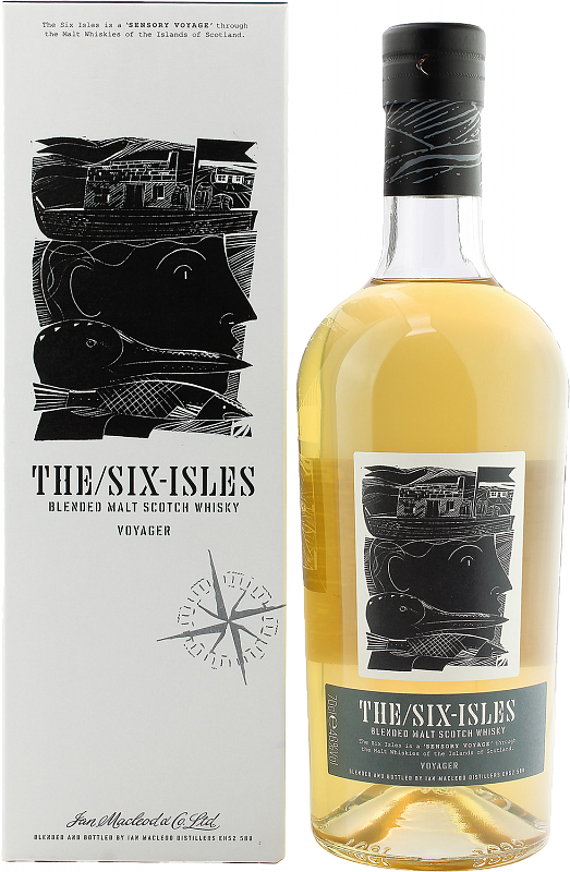 Сикс-Айлз Вояжер Блендед Молт солодовый виски в подарочной упаковке 0.7 л