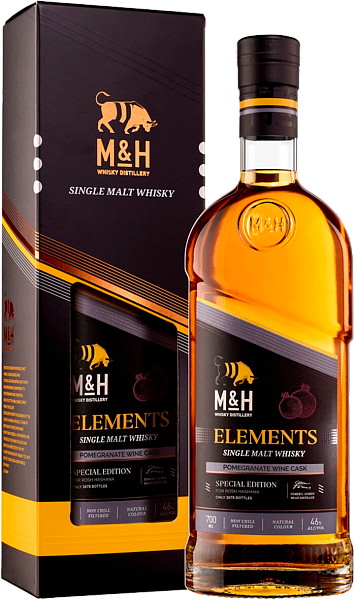 M&H Elements Pomegranate Wine Cask Single Malt Whiskey (gift box), 0.7 л в Новосибирске
