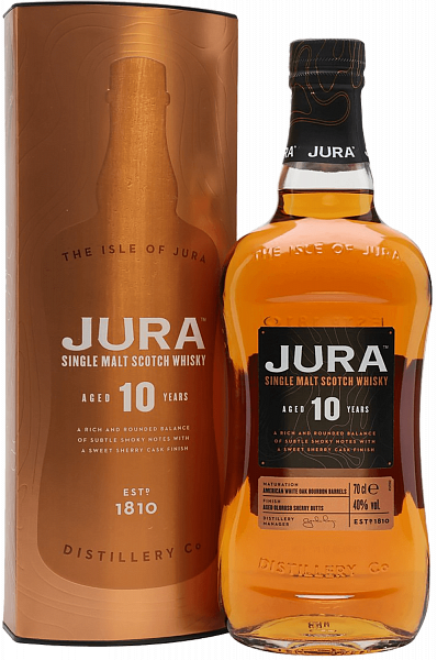 Jura 10 y.o. Single Malt Scotch Whisky (gift box), 0.7л